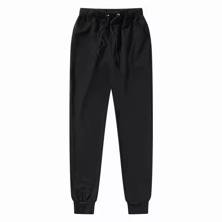 Black Plain Men Pants Joggers Custom Cotton Sweatpants